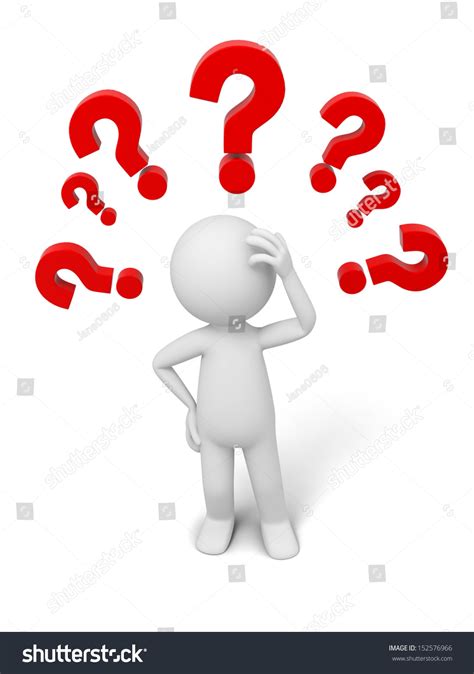 human character question mark stock illustration