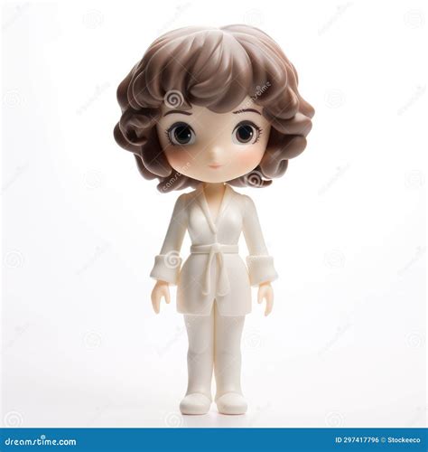 Evelyn: White Figure With Curly Hair In Mamiya Rb67 Style Royalty-Free