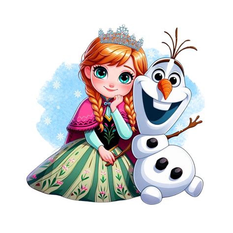 Princess Anna and Olaf Png Clipart, Frozen Princess, Princess Anna Png