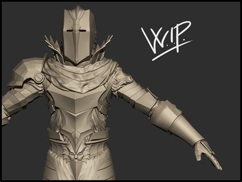 knight zbrush wip  dantert  deviantart