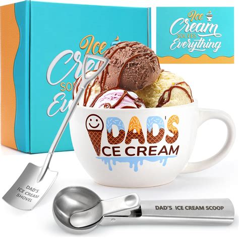 Amazon.com | Mkeevee Gifts for Dad Ice Cream Bowl and Scoop Set Dad’s