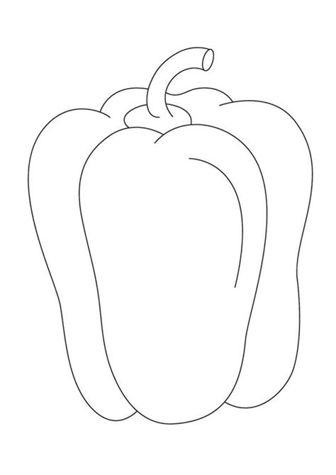 Coloring Pages | Capcicum Coloring Page Activity for Kids