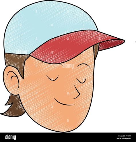 young man face scribble stock vector image art alamy