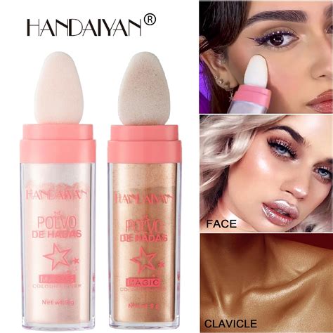 Handaiyan Shimmer Fada Em Pó Branco Solto Highlighter Rosto Corpo