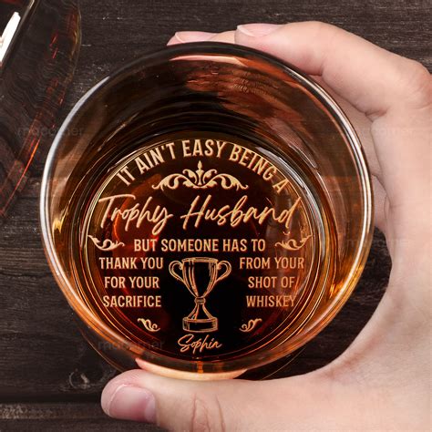 Trophy Husband - Personalized Engraved Whiskey Glass – Macorner