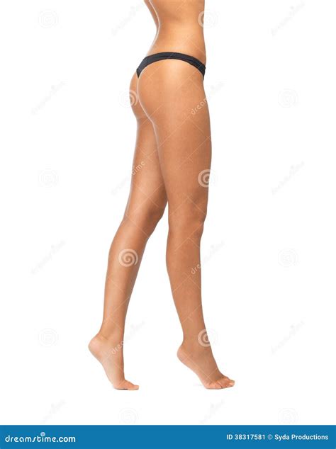 Female Legs in Black Bikini Panties Stock Image - Image of chiropody