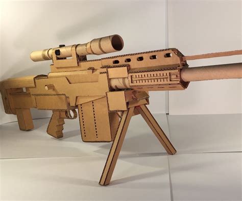 Papercraft Ak 47 Fully Functioning Cardboard as 50 Sniper Rifle ...