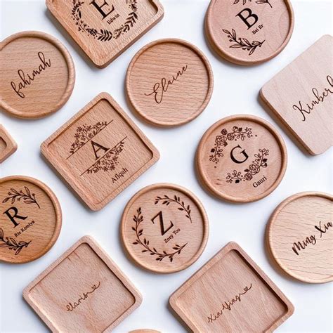 Personalized Engraved Coasters Set Custom Made for Wedding - Etsy