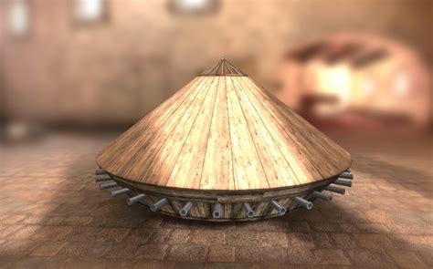 Изобретения Леонардо да Винчи - Бронированный боевой фургон (танк) - 3D ...