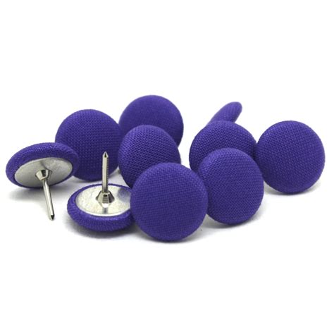 10 Small Purple Push Pins, Purple Cork Board Pins, Purple Fabric Push ...