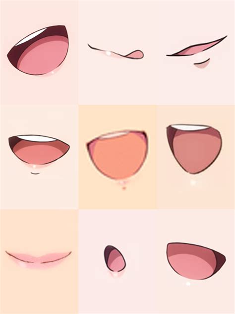500+ cute anime mouth Expressions and reactions of anime characters