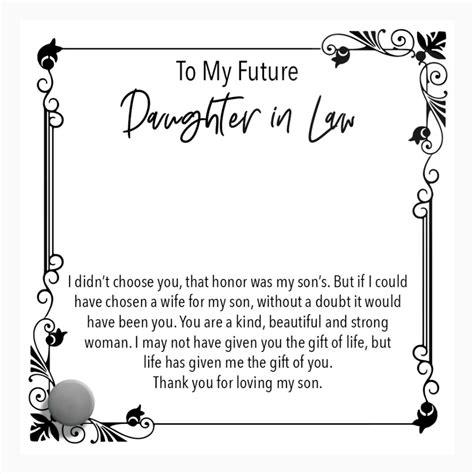 Future Daughter in Law Wedding Gift From Mother in Law to My Daughter