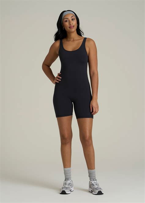 Balance Scoopneck Romper for Tall Women in Black | Tall women, One