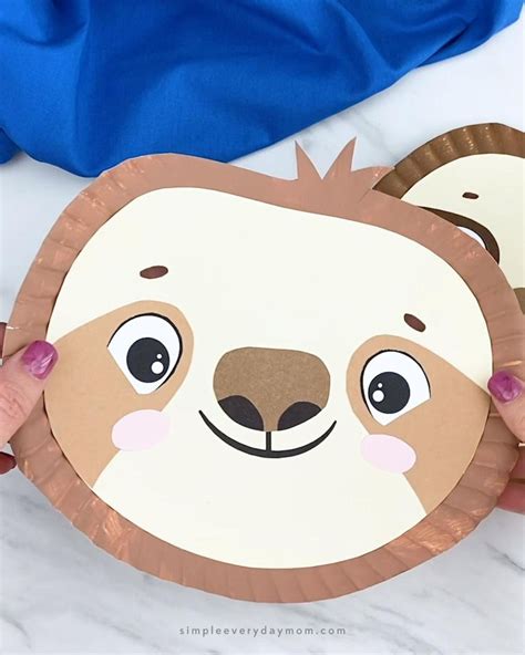 Paper Plate Sloth Craft For Kids With FREE Template [Video] [Video ...