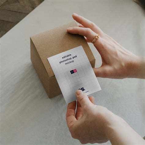 box sticker mockup psd