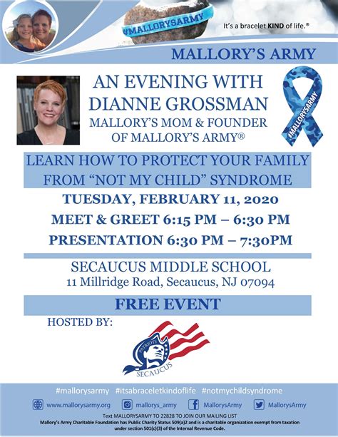 Mother Of Mallory Grossman Will Speak To Secaucus Kids, Parents