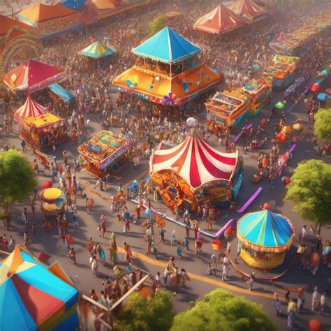 premium photo carnival city cinematic drone shot carnival photography