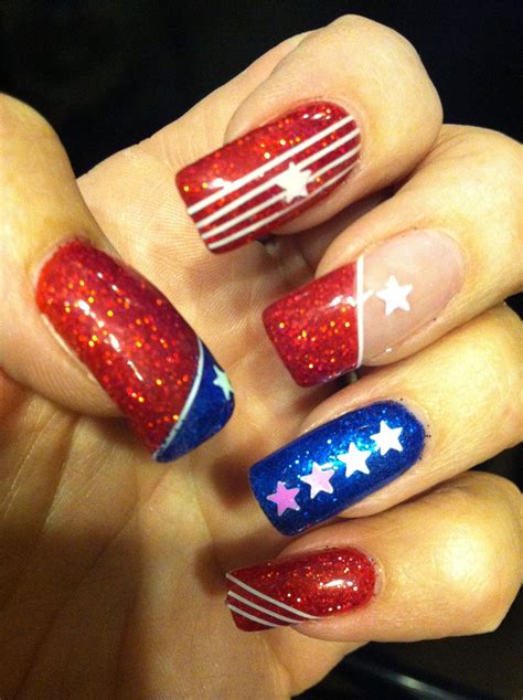Pin by Kim Ramey Edwards on nail art | 4th of july nails, Fourth of
