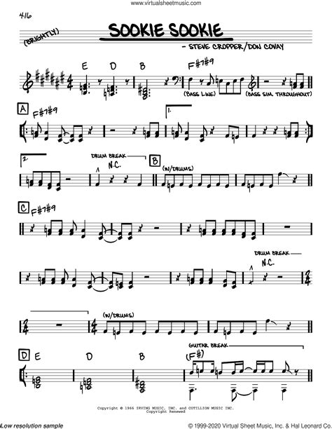 Sookie Sookie sheet music (real book - melody and chords) (real book)