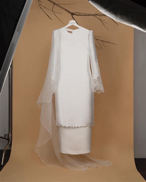 widuri kurung moden preorder teruntum putih