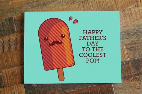 Funny Father's Day Popsicle Card "Happy Father's Day to The Coolest Po ...
