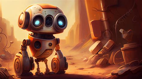 Robot Futuristic Cartoon Background, Robot, Cartoon, Cartoon Robot ...