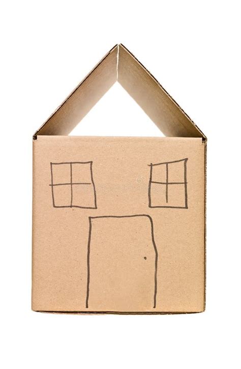 House Made Of Cardboard Box Stock Image - Image: 15562823