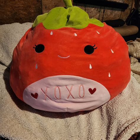 JUMBO strawberry XOXO Squishmallow *USED* NO stains. Barbie NOT