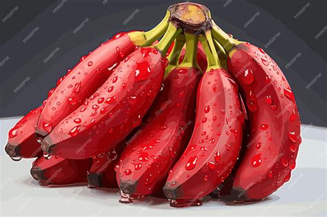 Красные бананы, изолированные на белом гроздь бананов, изолированных на ...