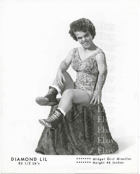 DIAMOND LIL 1970s Female Midget Wrestler ORIGINAL 8x10 Photo VERY RARE