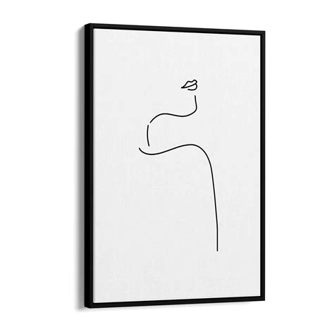 Female Body Nude Minimal Line Drawing Wall Art #3 - The Affordable Art