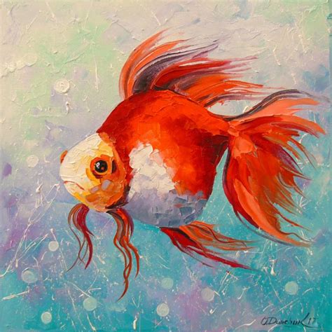 Goldfish Painting at PaintingValley.com | Explore collection of Goldfish Painting