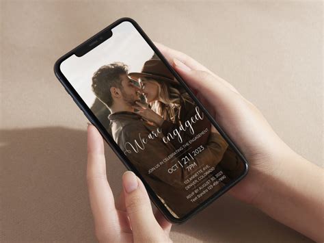 Digital Engagement Party Invitation Template, Engagement Party