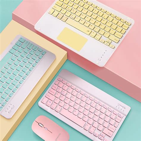 Teclado E Mouse Para Tablet - Mini Teclado E Mouse Bluetooth Sem Fio Para Tablet 7 8 9 10 Polegadas ...