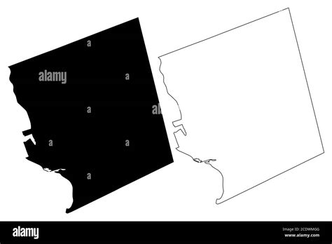 St. Michael (Barbados, Parishes of Barbados) map vector illustration ...