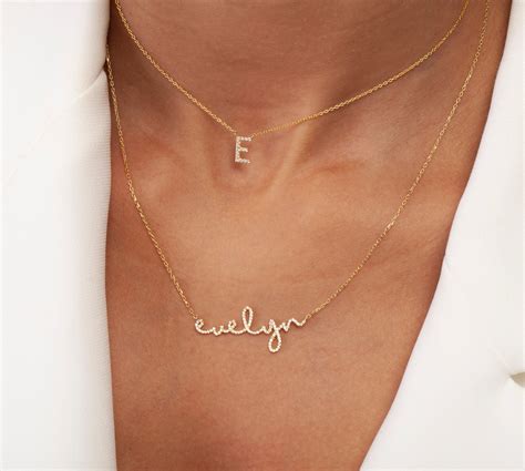 Personalized name plate necklace custom name necklace women name ...