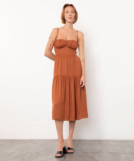 Vestido Marrom Cea
