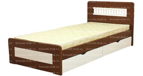 Односпальная кровать с ящиками для белья со спинкой Лера-3