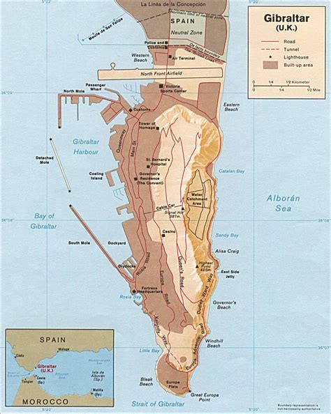 直布罗陀地图_英国地图查询