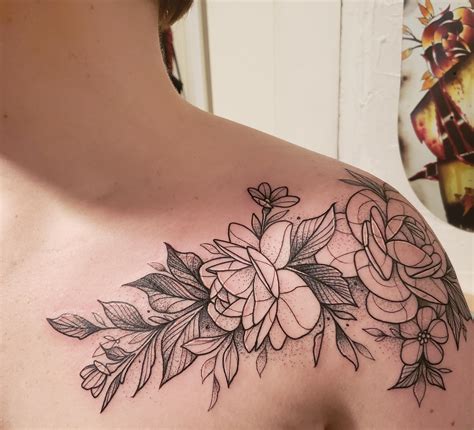 Flower Shoulder Tattoos