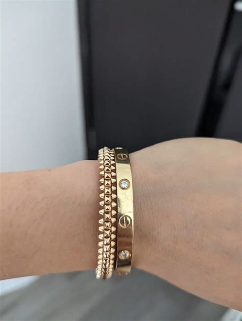 Cartier Love clash stack | Cartier love bracelet diamond, Wrist jewelry ...