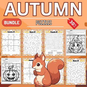 Printable Autumn Season Puzzles With Solution - Fun FALL Games Activities