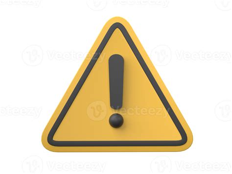 warning sign isolated  transparent background png file format
