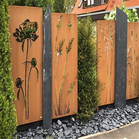 Laser Cut Decorative Outdoor Garden Privacy Art Metal Screens Panels ...