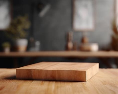 Premium AI Image | Wooden Table Top mockup for products