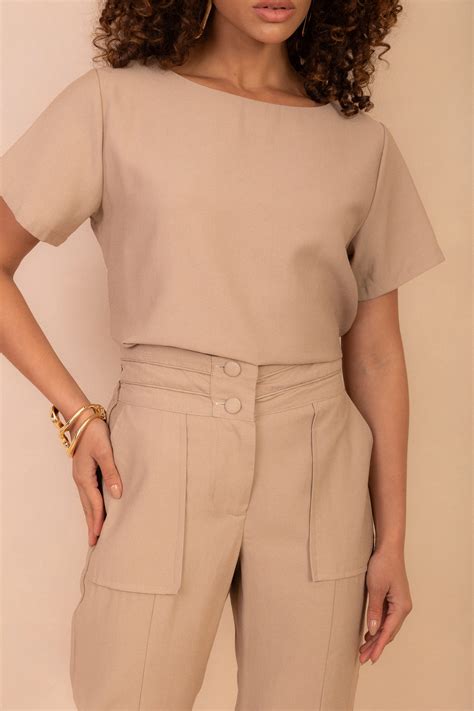 Conjunto De Calça E Blusa De Viscose