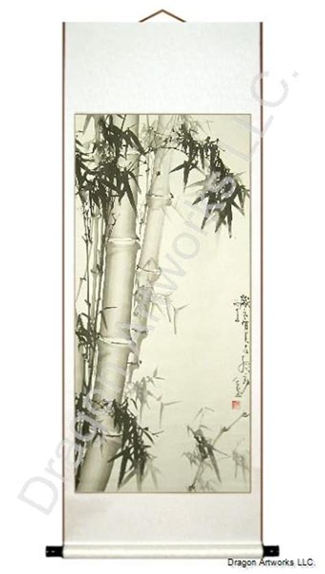 Large Black Bamboo Chinese Brush Painting