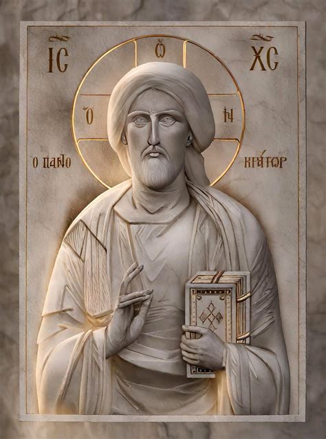 Jesus Christ, Drawing of the Savior, Marble Painting With Gold painting ...