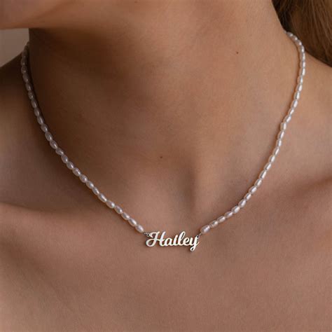 personalized pearl  necklace customize  shop