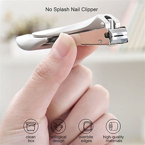 Nail Clippers with Catcher, Professional Stainless Steel Fingernail and ...